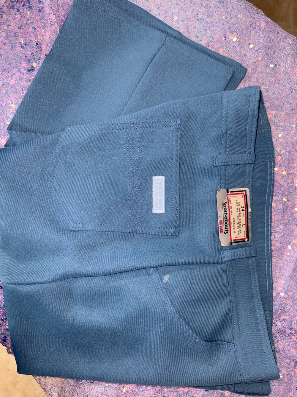 1312-Vintage Big Yank Men's Blue Work Pants